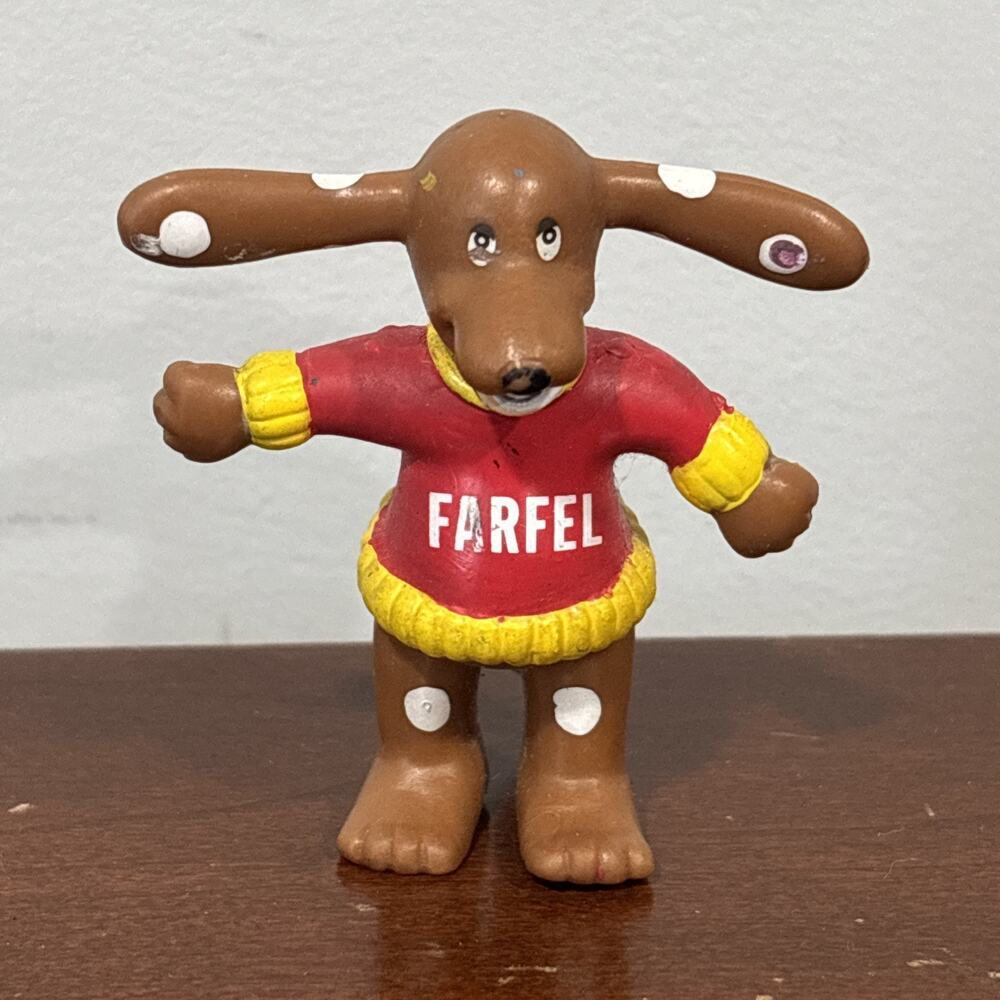 Vintage 1992 Nestlé Farfel Dog Nesquik Mascot Figure Promo Toy Collectible